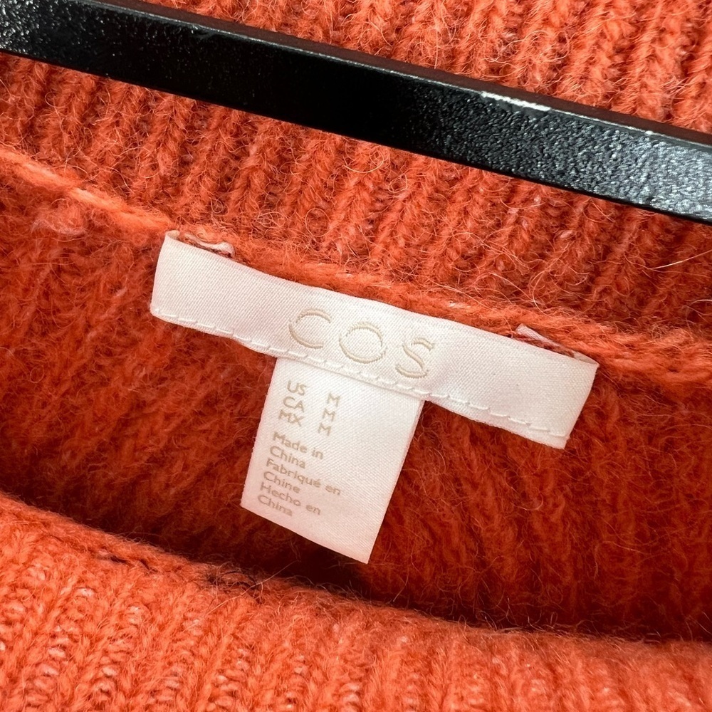 Cos Alpaca Wool Blend Mock Neck Soft Knitted Top Back Keyhole Sweater - Picture 5 of 8
